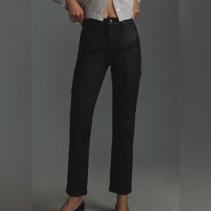 Paige Coated Jolie Utility black pants 25 A29